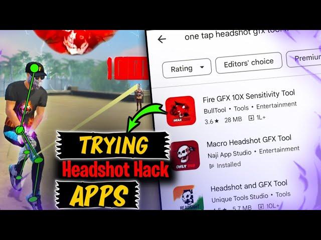 Trying Free Fire HEADSHOT APPS From Play Store  ||  Free Fire