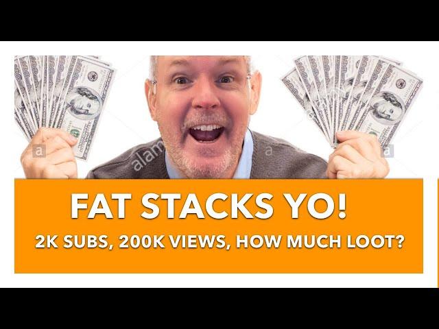 How much money do small YouTube channels make? 200,000 views and 2,000 subs