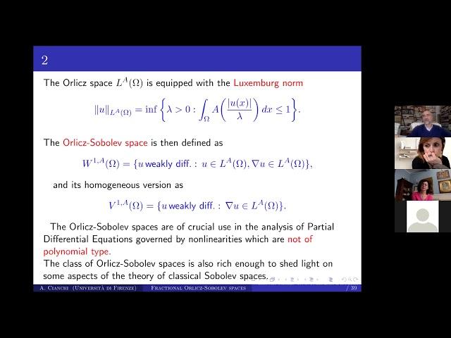 Andrea Cianchi:Fractional Orlicz-Sobolev spaces