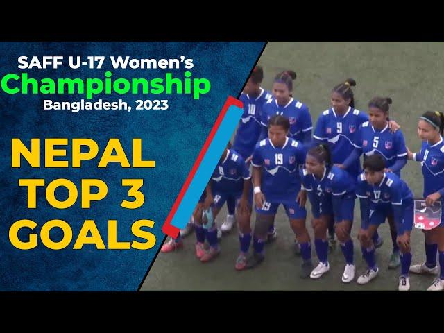 SAFF U17 Women's Championship 2023: Nepal top 3 goals | #sportzworkz  #saffu17