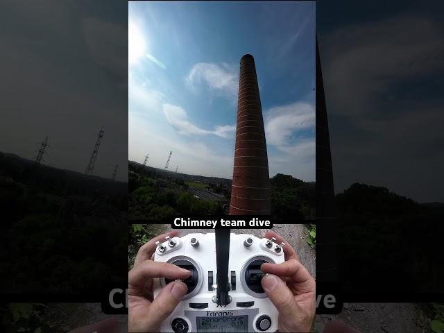 Chimney dive with the crew #fpv #drone #fpvdrone #fpvlife