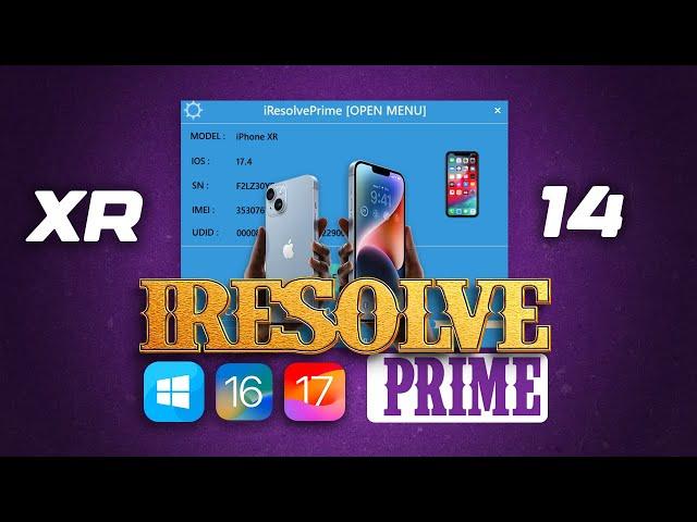 NEW Win Tool iResolve-Prime ONE CLICK iCLOUD OFF All iPhones/iPad Any version 17.5  Open Menu.