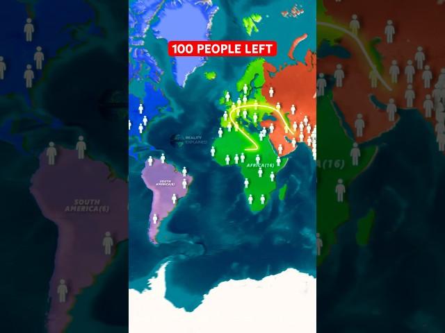Earth With Just 100 People  #shorts #worldmap #maps #facts #knowledge
