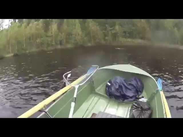 Жесть. Щука перевернула лодку. Щука потопила лодку.