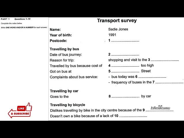 Cambridge 18 Test 1 IELTS Listening 2024 - with Answers