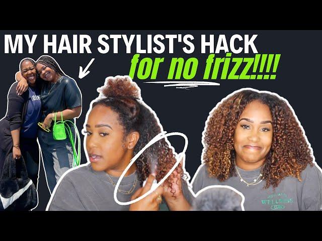 Simple HACK to Prevent Frizz???  IT WORKED!!! | My hairstylist put me ON!