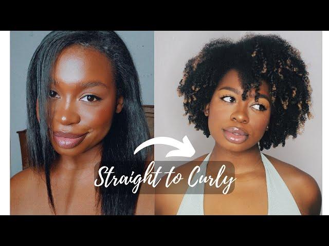 STRAIGHT TO CURLY HAIR ROUTINE- REVIVING My CURLS with SKALA hair products After using heat