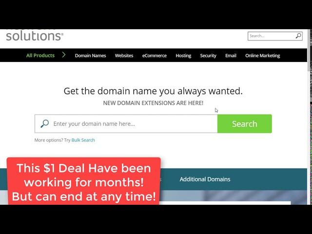 Register Unlimited Dot Com Domains For $1 Each Network Solution Deals