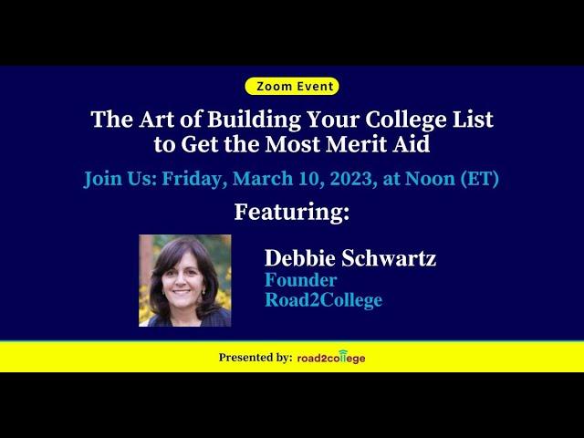 Merit Scholarships and The Art of Building a College List