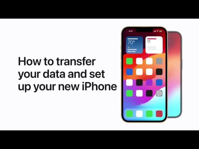 How to transfer your data and set up your newiPhone I Apple Support