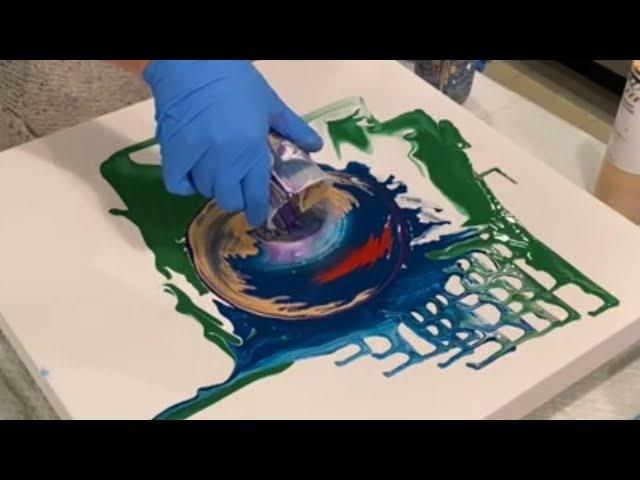 Beautiful Arteza Paints Acrylic Pour Flower/abstract art by Sarah Mack