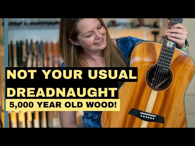 This isn't your usual Dreadnaught guitar - And it's made with 5,000 year old wood!