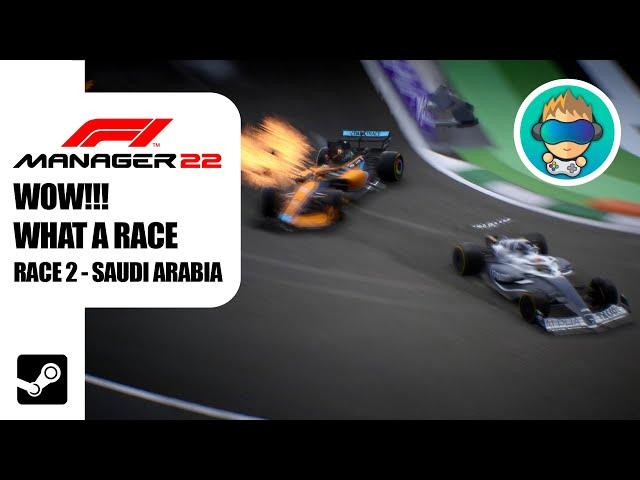 WHAT A RACE!!! F1 Manager 2022 Gameplay Haas | Race 2 | Saudi Arabia