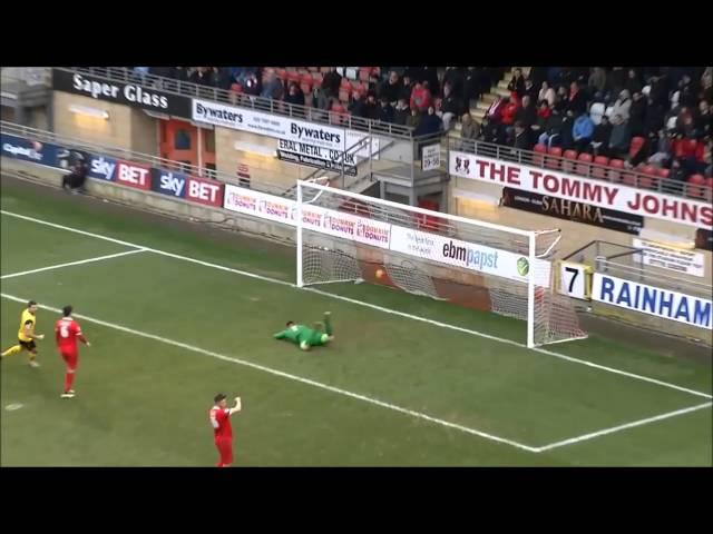 Ricky Holmes scoring with a volley at Leyton Orient