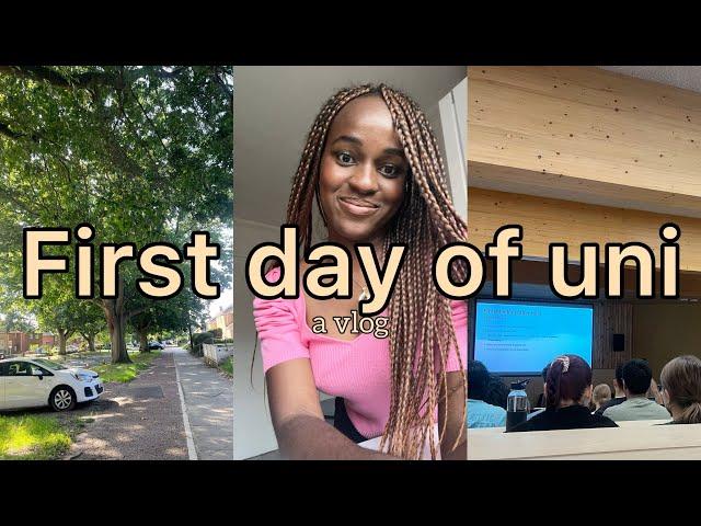 FIRST DAY OF UNI   grwm, lectures, volleyball session, freshers freebies