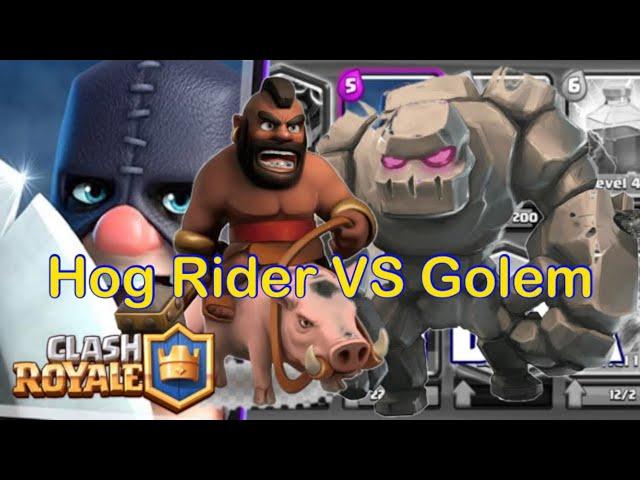 Hog Rider VS Golem Class Royale Best Deck Hudaya Wae