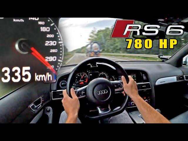 780HP TUNED AUDI RS6 C6 V10 BiTURBO | 335KM/H on AUTOBAHN