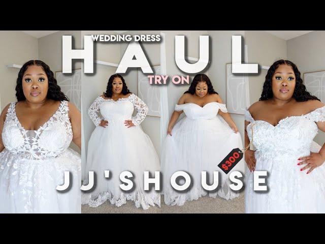 TRYING JJ'S HOUSE PLUS SIZE WEDDING DRESSES! HAUL | Dresses UNDER $300 and big body friendly??