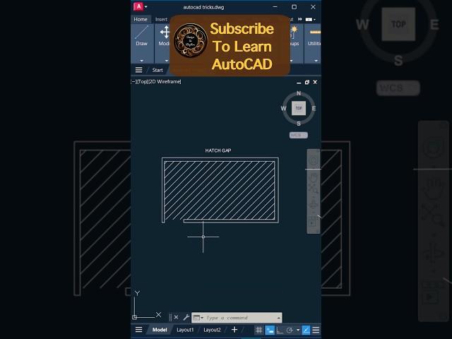 Add Hatch Pattern Without Boundary In AutoCAD #shorts #autocad #autocad2024 #cad #designgorhythm