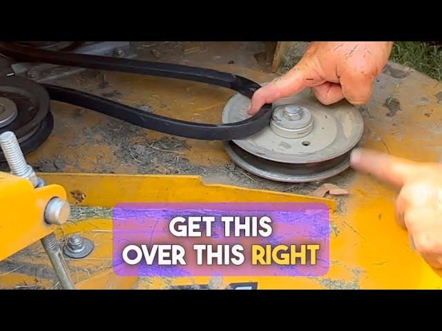 Replace Deck Belt on 54 inch Zero Turn M￼ower. How to Step by Step Guide.