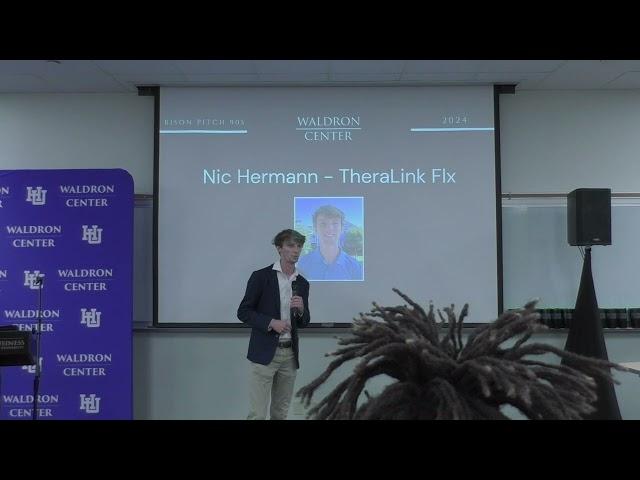 Nic Hermann 90 Second Pitch Idea - TheraLink Flx - First Place and People's Choice winner