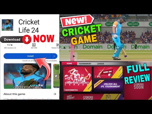 New Cricket Game Launched On Play Store | Download Link | Full Review | Cricket Life 24