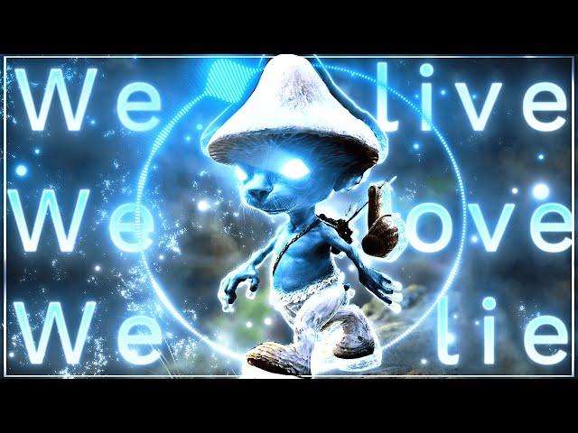 We Live We Love We Lie Smurf Cat Meme