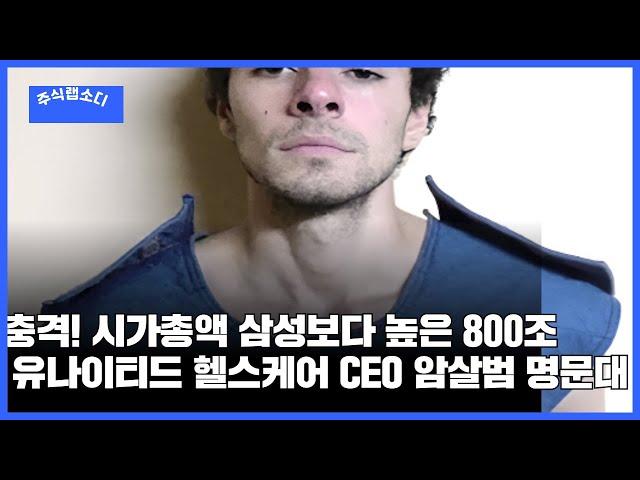 충격! 시가총액 삼성보다 높은 800조 유나이티드 헬스케어 CEO 암살범 잡고보니 미 명문대 공학도