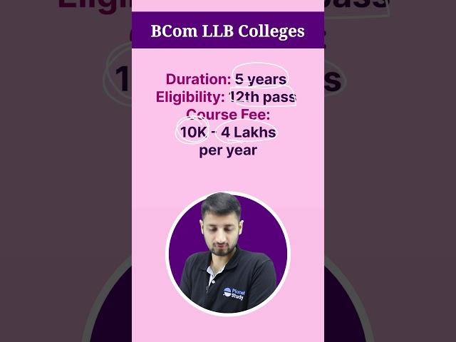 Complete Details of BCom LLB Colleges!🫵#shorts