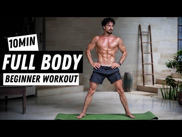 10 MIN FULL BODY BEGINNER WORKOUT | No Equipment | Rowan Row