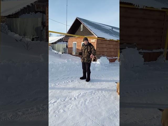 Деревенские развлечения в мороз
