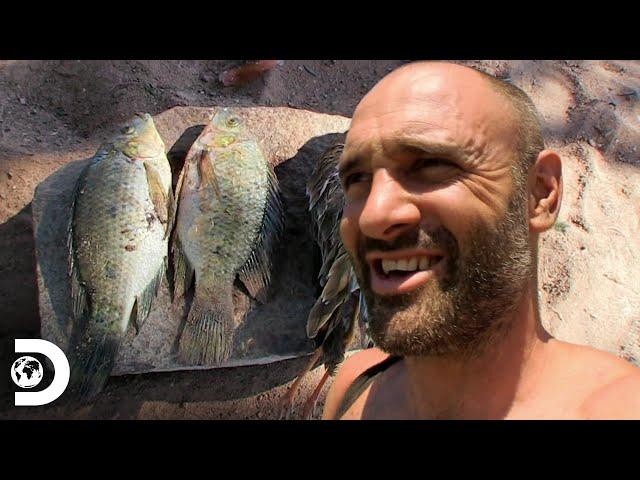 Construyendo trampas para aves y peces  | Desolado con Ed Stafford | Discovery Latinoamérica