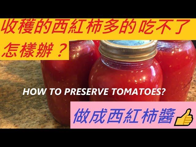 收穫的西紅柿多的吃不了，怎樣辦？做成西紅柿醬，全年都有鮮美的西紅柿吃！HOW TO PRESERVE TOMATOES?