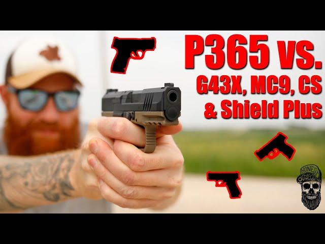 On The Range: Sig P365 vs Shield Plus, Canik MC9, Glock 43X, Staccato CS