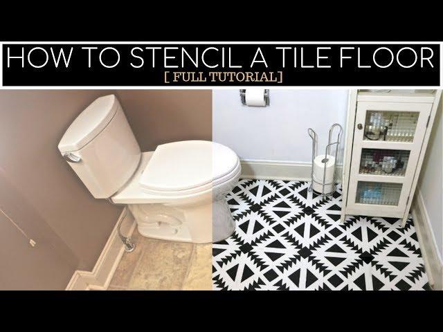 How To Stencil A Linoleum Tile Floor [ STEP BY STEP ]