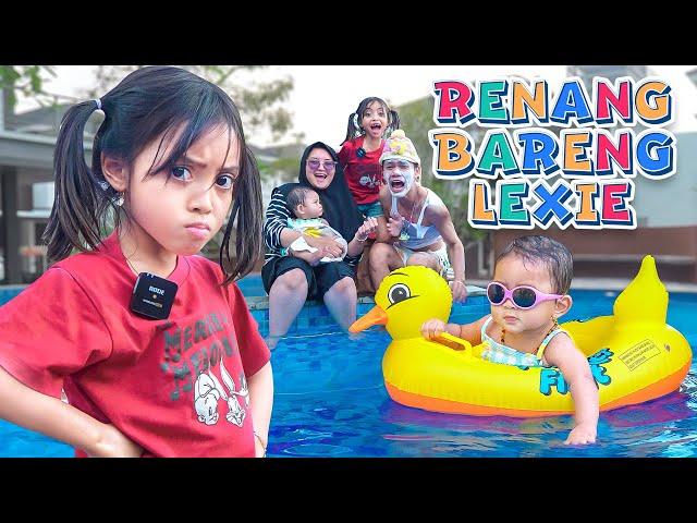 PERTAMA KALI LEIKA BERENANG BARENG ADIK BAYI LEXIE DAN ALEA BAYI TOMPEL