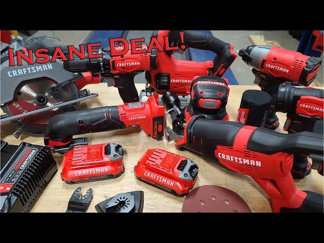 Insane Deal For DIY & New Tool Owners $279 | CRAFTSMAN V20 8-Tool 20-Volt Max Power Tool Combo Kit