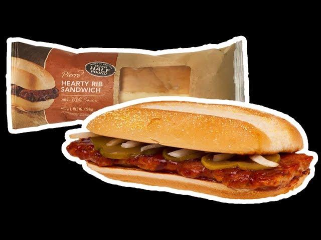 Pierre's FAKE McRib Sandwich! - Should McDonalds Worry? - WHAT ARE WE EATING?? - The Wolfe Pit