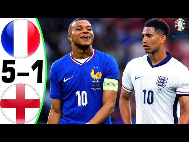 France vs England 5-1 - All Goals and Highlights - EURO 2024