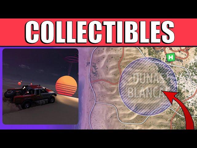 Forza Horizon 5 COLLECTIBLES SUN SMASH - Dunas Blancas Location [Autumn Season]