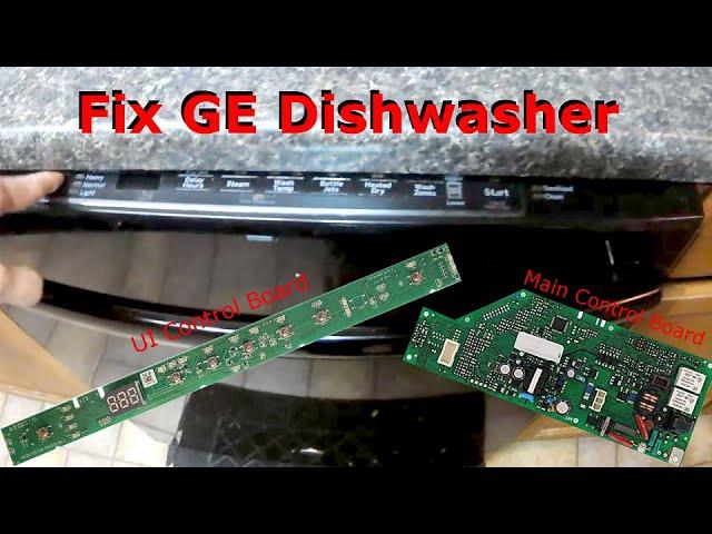 Replacing the Main Control Board AND UI Control Board on a GE Dishwasher