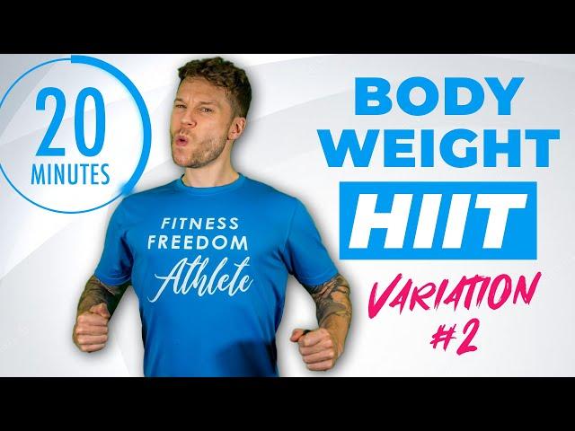 20 Minute Full Body HIIT Workout [BODYWEIGHT or Weights] - Variation #2