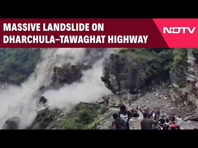 Uttarakhand News | Massive Landslide On Dharchula-Tawaghat Highway In Uttarakhand, Traffic Disrupted