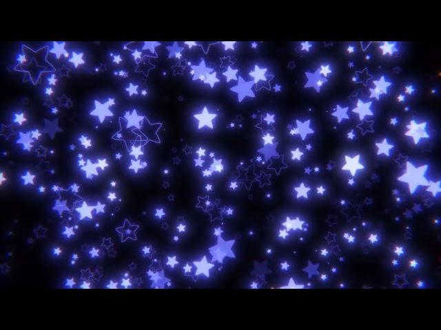 【4k】＊Night Sky Background Background with Fluffy DarkBlue Stars＊【With BGM】