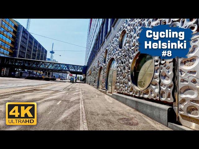 Cycling from Malmi to the center of Helsinki 20 km  4K Cycling Tour Finland