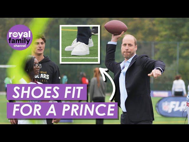 Prince William Dons Flashy Trainers to Play Flag Football With Louis Rees-Zammit