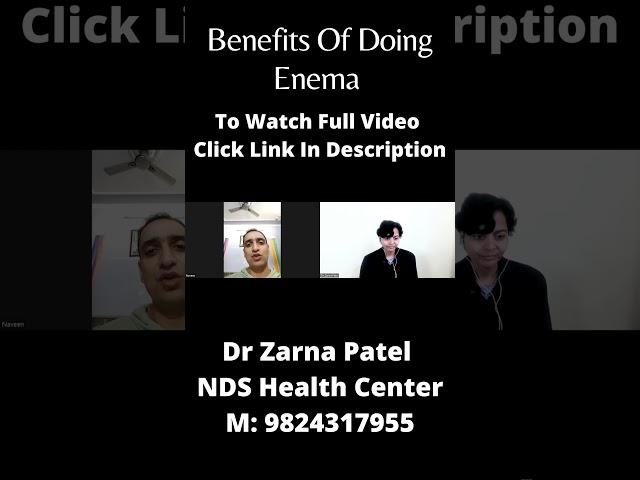 Benefits Of Doing Enema #shorts By Dr. Zarna Patel (NDS) | New Diet System