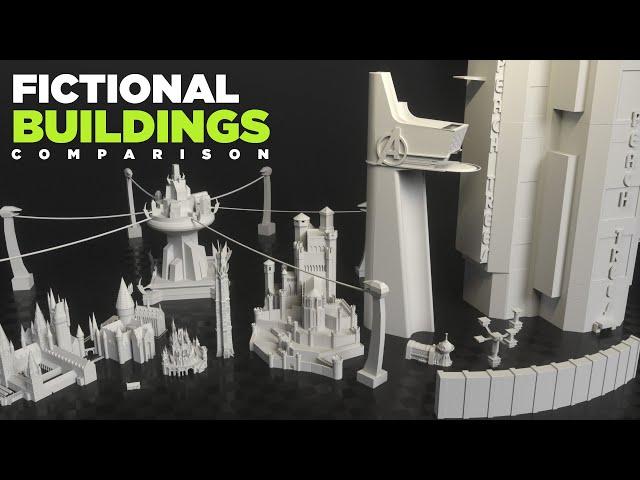 Fictional BUILDINGS Size COMPARISON | 3D [Real Scale] 
