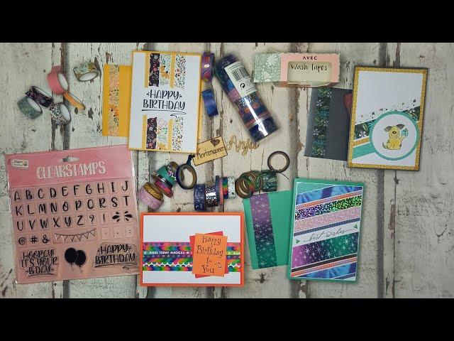 Action-Haul: Washis / Stempel und vier schnelle Kartenideen (Washitapes / Washi-Tapes)