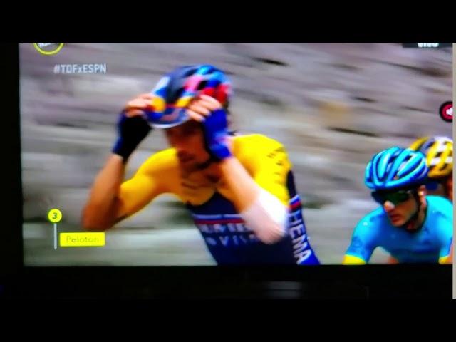 Primoz Roglic Le Tour Yellow Jersey tv grab Bogota Colombia September 2020 1